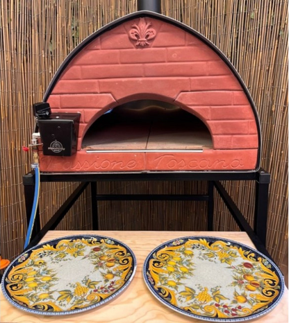 Pizza Party 70 x 90cm Passione "GUNMETAL" Floor (80 x 60cm) Outdoor Countertop Multi-Fuel Pizza Oven