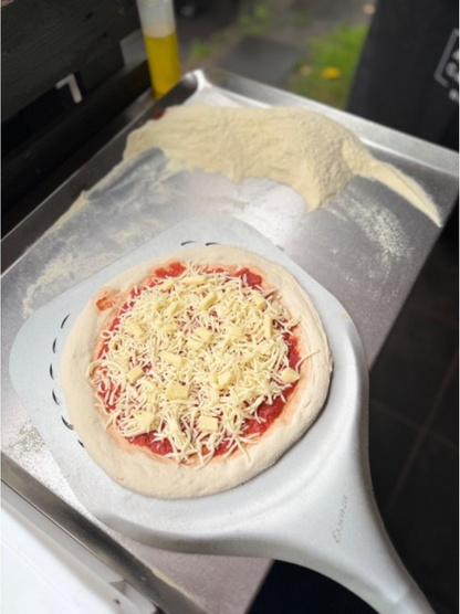 Pizza Party Stainless Steel Dough Board with Raised Side Edges to Contain Flour (60 x 44cm)