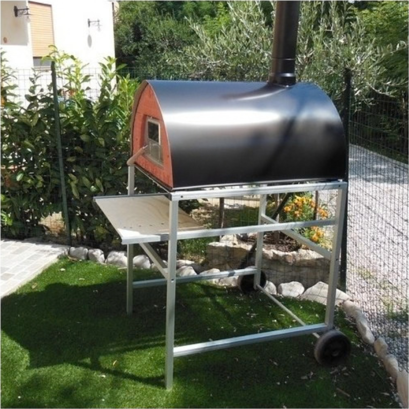 Pizza Party Superlight Aluminum Cart/Support with Wheels for Pizzone and Passione Pizza Oven Models (70 x 90cm)