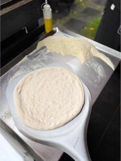 Pizza Party Stainless Steel Dough Board with Raised Side Edges to Contain Flour (60 x 44cm)