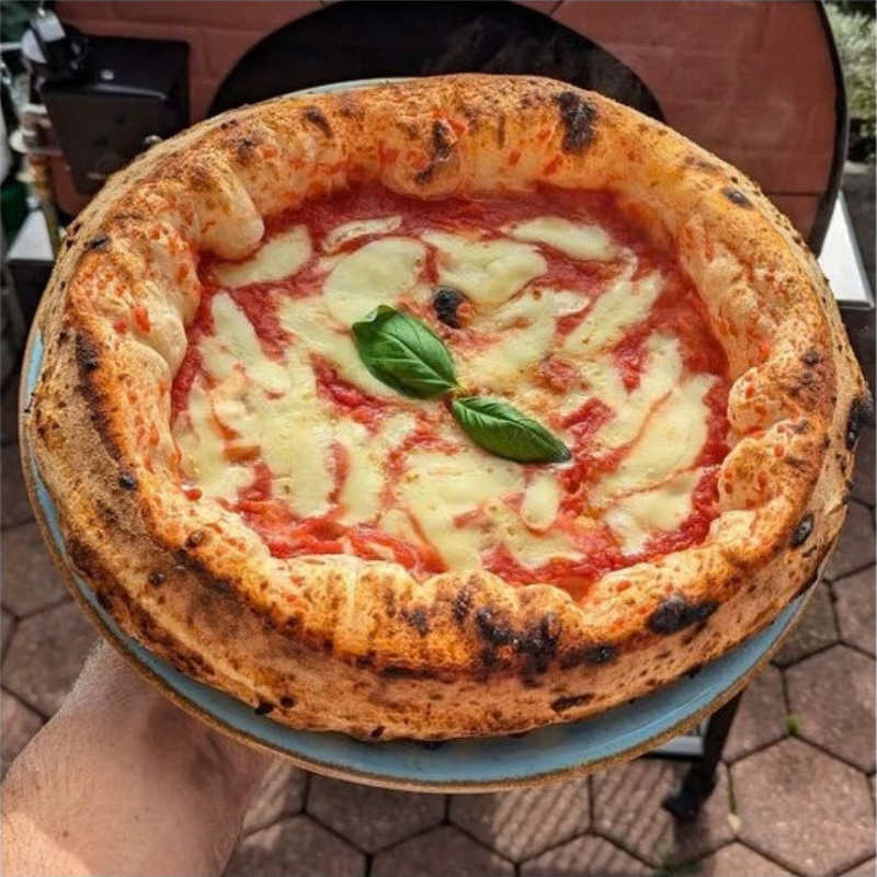 Pizza Party Outdoor 70 x 70cm Bollore "GUNMETAL" Floor (60 x 60cm) Freestanding Multi-Fuel Pizza Oven