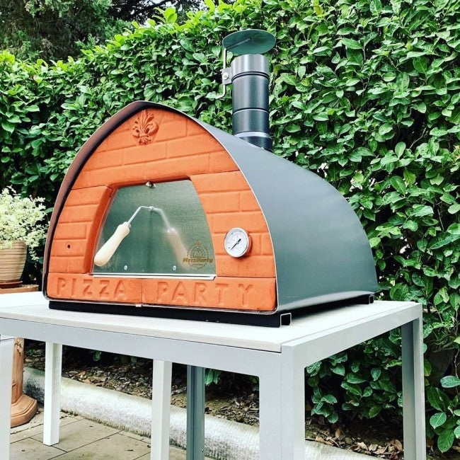 Pizza Party 70 x 70cm "STONE" Floor Outdoor Countertop Wood-Fired Pizza Oven