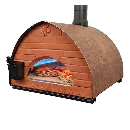 Pizza Party Outdoor 70 x 70cm Bollore "CORTEN" Floor (60 x 60cm) Freestanding Multi-Fuel Pizza Oven