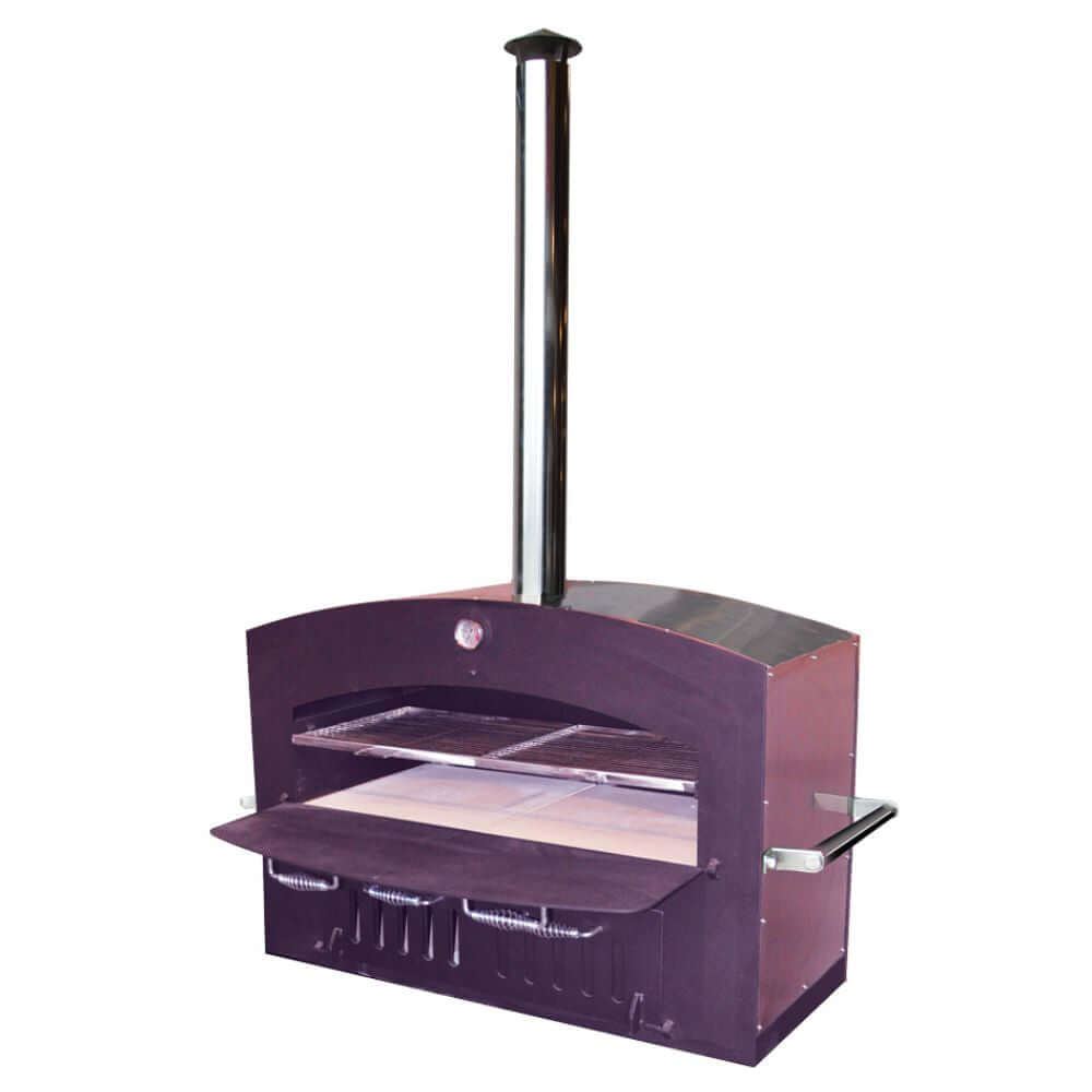 Tuscan Chef Large Built-In Pizza Oven without Cart (Model GX-DL) – Front view with the door open.